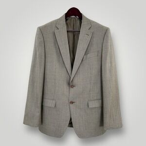 Lauren Ralph Lauren Silk Wool Sport Coat Men's 40 Regular Light Brown 2 Button